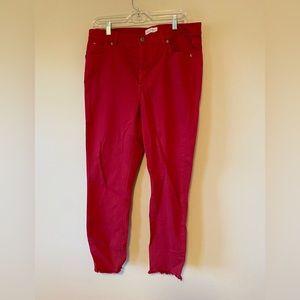 New, without tags women’s red jeans from loft